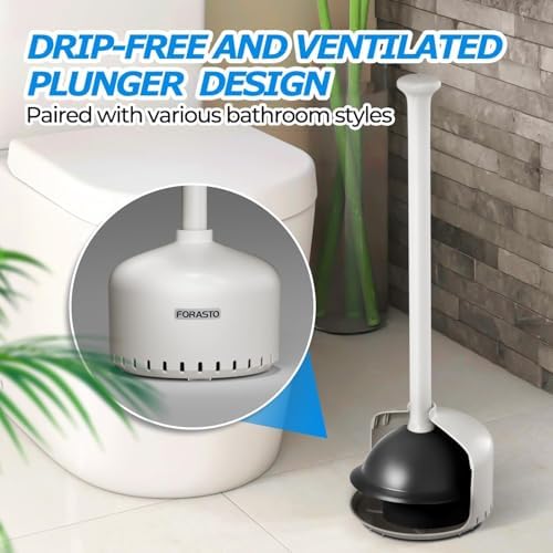 FORASTO Toilet Plunger with Holder - Image 5