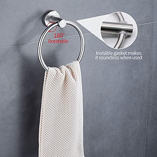 10pcs Bathroom Hardware Set, Brushed Nickel Bathroom Hardware Set, Including - Image 5