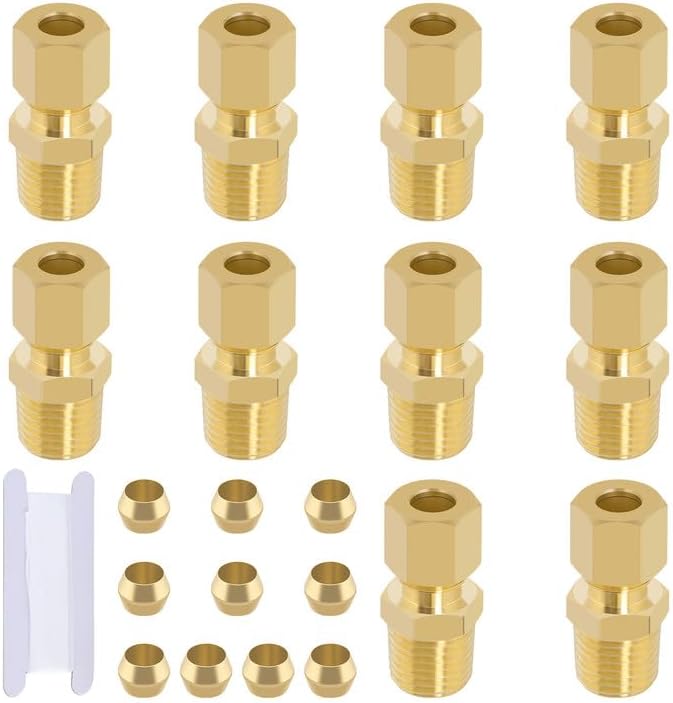 Brass Compression Tube Fitting, Straight Coupling Adapter - Image 7