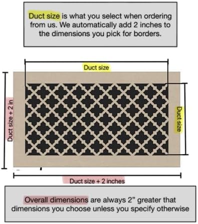 Vent Cover for walls and ceiling Custom Size Fan cover Wall Register Ceiling - Image 2