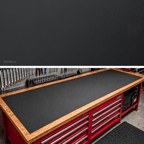 ONREVA Workbench Mat 18X46 Inches, 5mm Thick EVA Rubber Work Mat, Protect Your by ONREVA