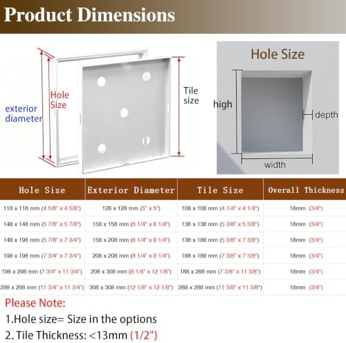 Aluminum Loft Plumbing Tile Hidden Access Panel - Image 6