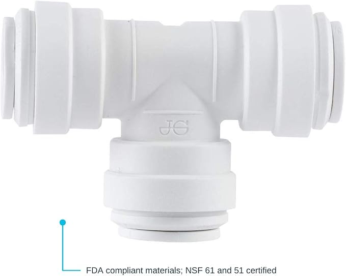 John Guest Speedfit 1/4 Inch Union Tee Connector, Push to Connect Plastic - Image 4