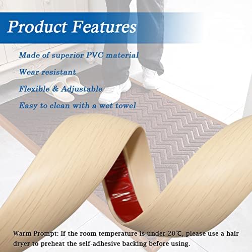 FONUNO Carpet Transition Strip Self Adhesive Floor Transition Strip - Image 3