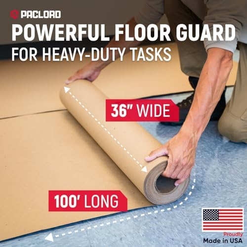 Floor Protection Paper 36” x 100’ Floor Protector Cover Roll, 25 Mil Extra - Image 2