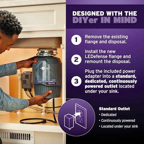 INSINKERATOR LEDefense Garbage Disposal Flange, FLG-SS-LED - Image 5