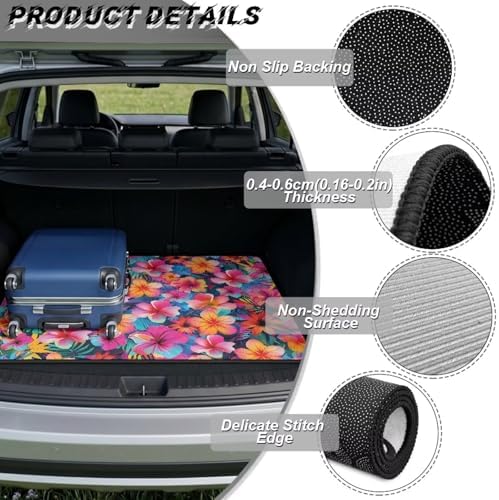 Tropical Hibiscus Universal Car Trunk Mat, Waterproof Cargo Liner - Image 6