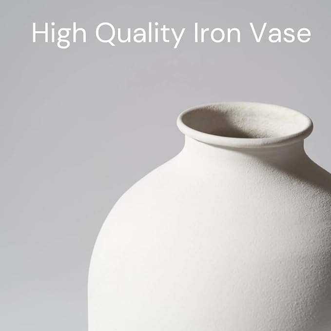Large White Vase, Big Iron Vase - Image 3