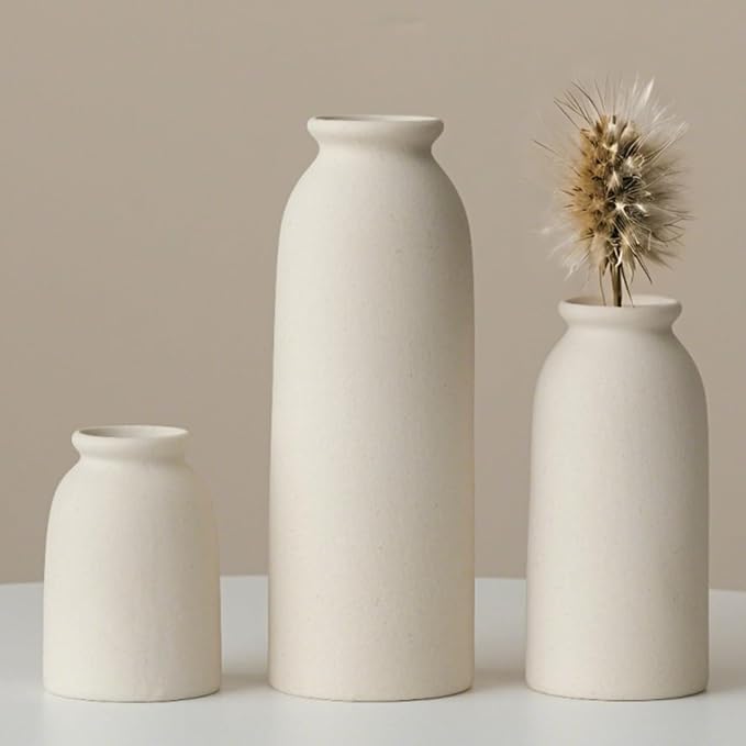 Ceramic Vase Set-3, Small Flower Vases - Image 3