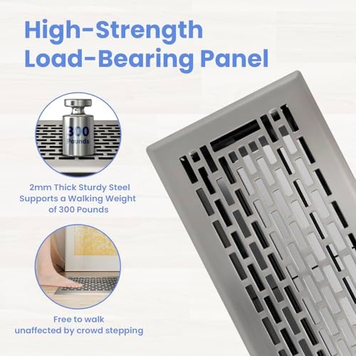 Howeall 4x10 Inches 2 Pack Heavy Duty Walkable Floor Register - Image 2