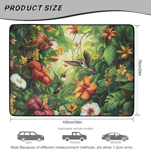 Hummingbird Tropical Universal Car Trunk Mat, Waterproof Cargo Liner - Image 7