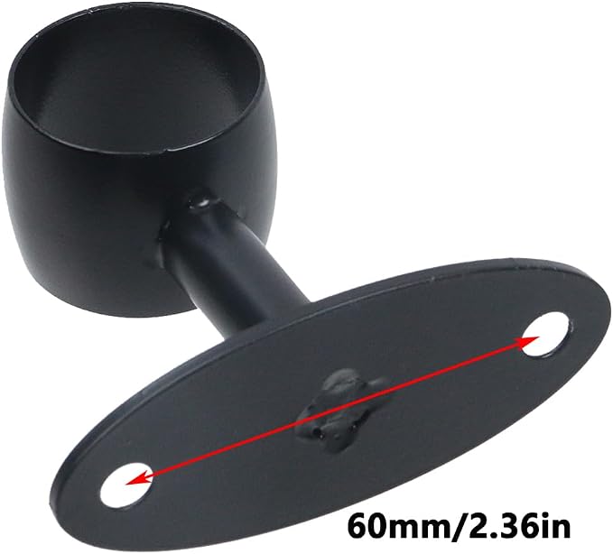 Antrader Ceiling Curtain Rod Brackets, 1-1/4" Curtain Rod Holders - Image 3