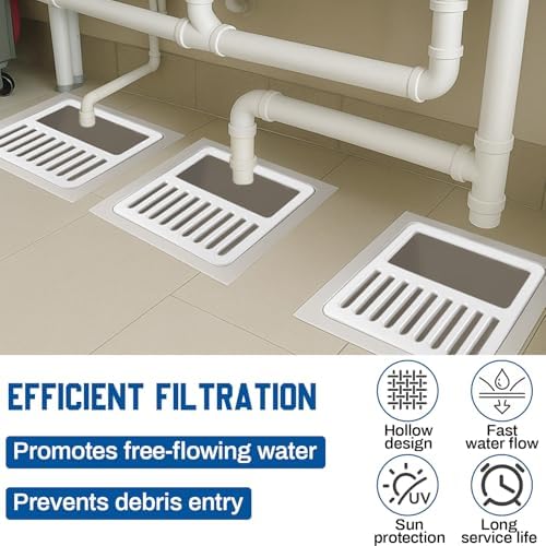 1 Pcs Cast Iron Porcelain Grate Floor Drain Cover 9-1/4 W x 9-1/4 L x 1-1/4h - Image 5