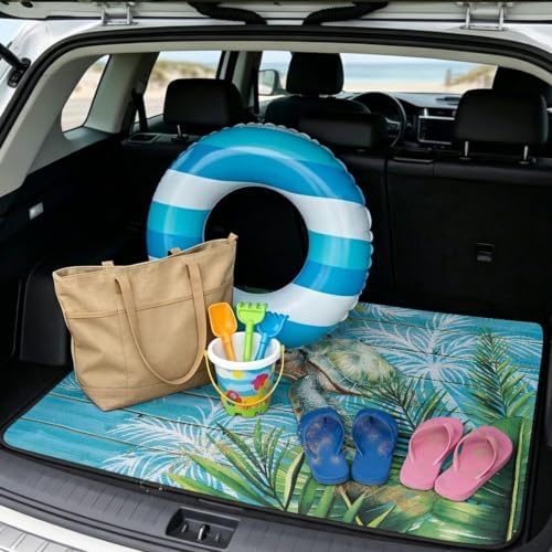 ELEQIN Tropical Palm Leaf Sea Turtle Trunk Mats - Image 2