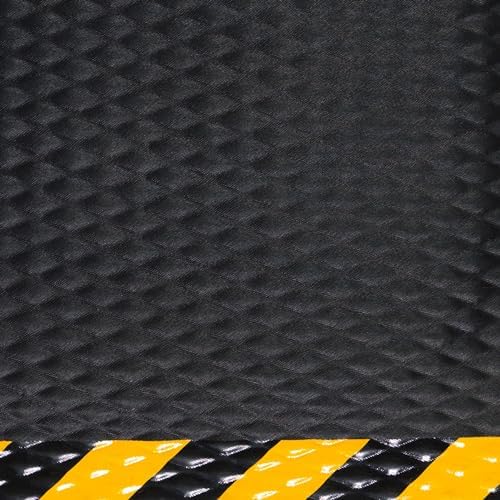 M+A Matting Hog Heaven Industrial-Grade Anti-Fatigue Mat | OSHA Yellow Striped - Image 2
