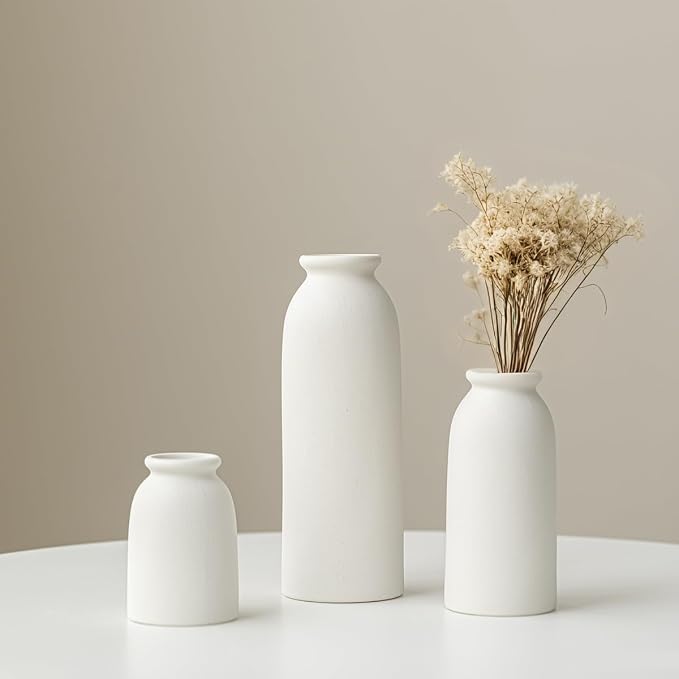 Ceramic Vase Set-3, Small Flower Vases - Image 4