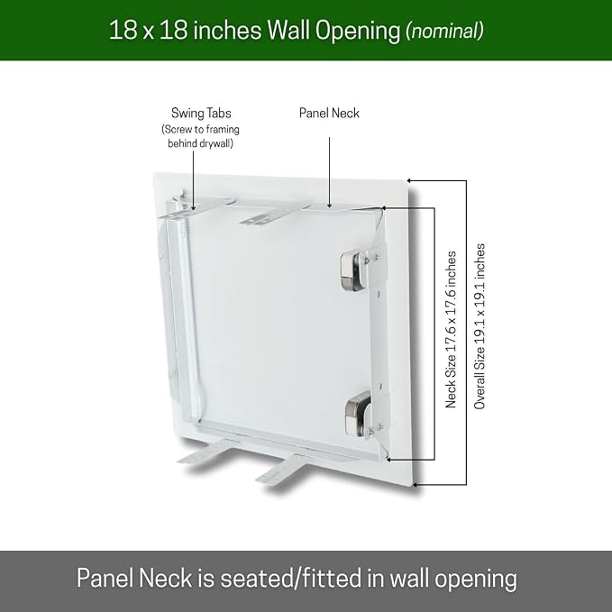 Byson Metal Access Panel – Push-to-Open Access Door – Plumbing Access Panel - Image 2