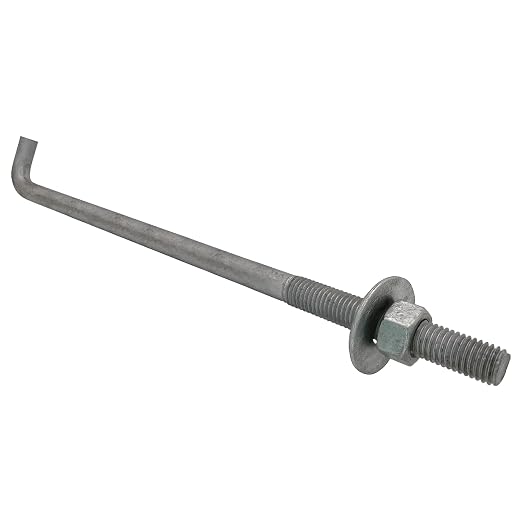 5/8" x 12-inch Galvanized Threaded Anchor Bolts by Unknown