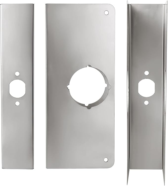Door Reinforcement Plate, Stainless Steel, Fits 1-3/8" Doors, 2-3/8" Backset - Image 7