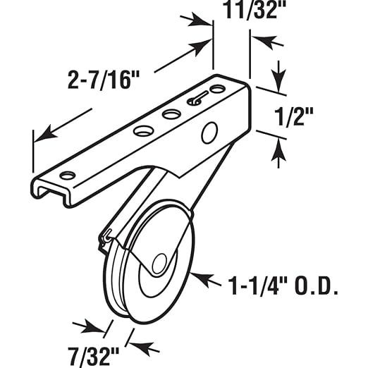 Prime-Line B 740 Sliding Screen Door Roller, 1-1/4 In. Steel, 2 Pack | - Image 2