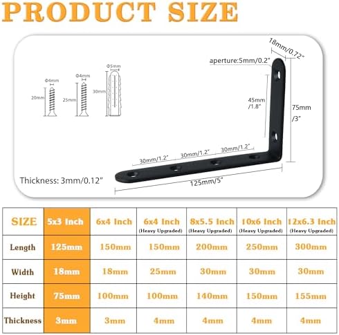 Alise 8Pcs Floating Shelf Brackets - Image 2