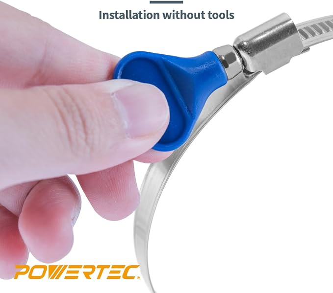 POWERTEC 70226 4 Inch Left Hand Keyed Bridge Hose Clamp, Thumb Screw Key - Image 4