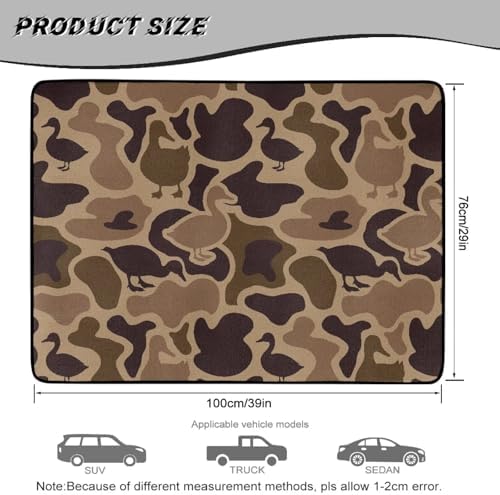ELEQIN Duck Camo Trunk Mats for Cars SUV Sedan Truck Non Slip Backing Heavy - Image 7