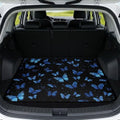 Blue Butterfly Beach Gear Trunk Mat 29"x39" by Mintulipy