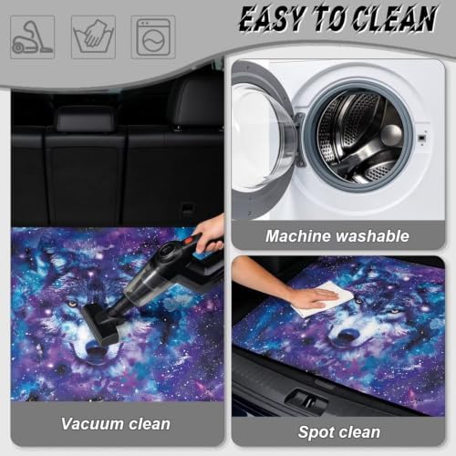 ELEQIN Galaxy Purple Wolf Car Trunk Mat Cargo Liner - Image 5