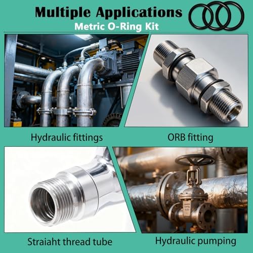 XBVV 360 Pcs ORB BOSS Hydraulic O-Ring Kit SAE 900 Series 12 Size Buna-N 70A - Image 3