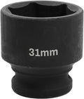 1/2" Drive 31mm Deep Impact Socket, 6 Point Chrome Molybdenum Steel Heavy Duty by YTkavq