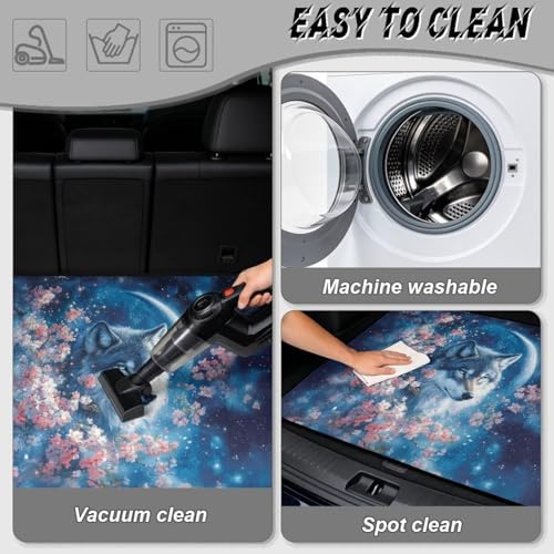 Wolf Cherry Blossom Trunk Mat for Car Snow Gear Trunk Mat Universal Waterproof - Image 5