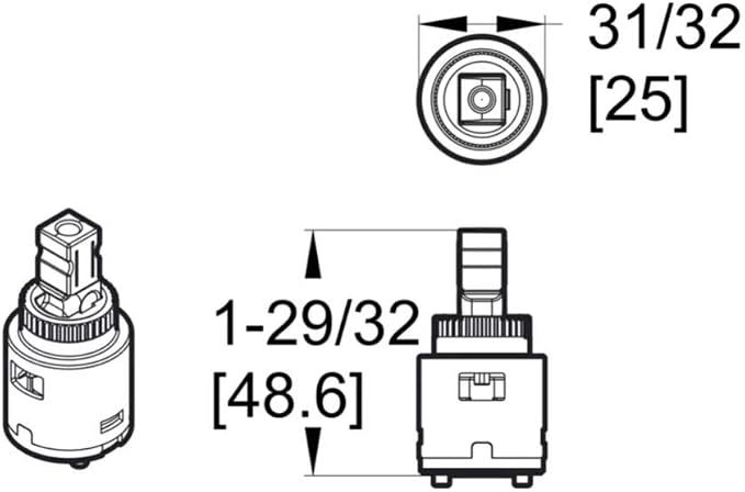 Pfister 9740740 Avalon/Treviso 26/529 Series 25mm Cartridge Sub Assembly - Image 3