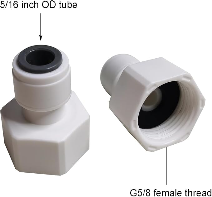 YZM Push-to-Connect Female Thread Adapter, Double O-Ring Seal, 5/16" Tube OD x - Image 2