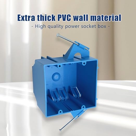 2-Gang PVC New Work Switch/Outlet Wall Electrical Box, 32 cu in - Image 2