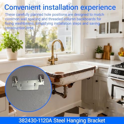 382430-1120A Steel Hanging Bracket, Heavy Duty Metal Wall Mount Sink Bracket - Image 4
