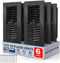 4x10 Floor Vent Cover 6-Pack Heavy Duty Floor Register by NEVESYKCUL