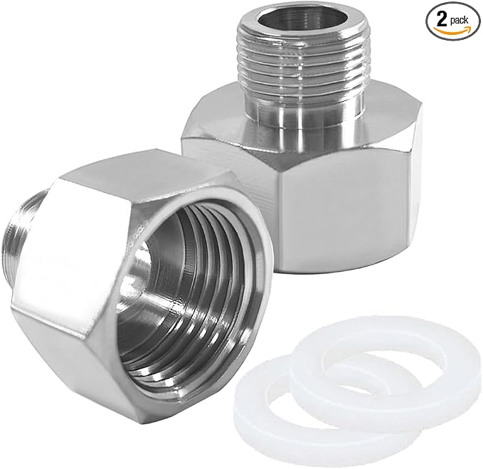 Joywayus 2PCS 1/2 G Female to 3/8 Compression Male Thread Pipe Fitting by Joywayus