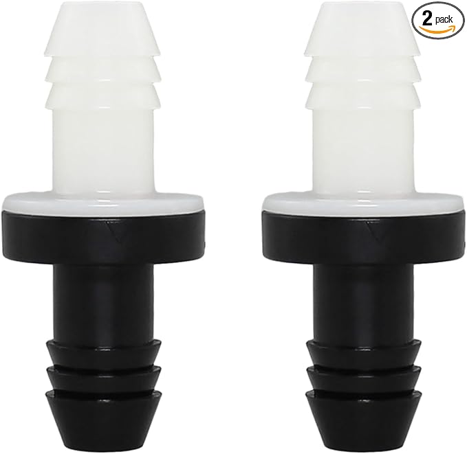 2PCS 3/8 Inch 10mm ABS Plastic Inline Vacuum Barbed Check Valve by Unknown