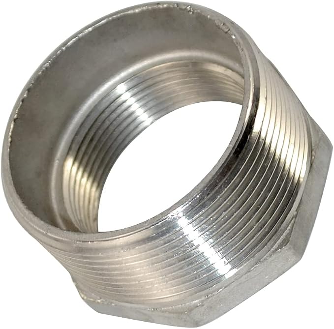 2" Male NPT to 1-1/2" Female NPT Female Reducing/Reducer Bushing Pipe Fitting - Image 2