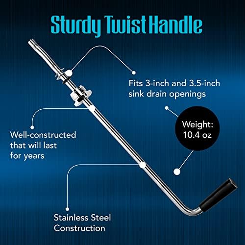 Rotary Twist Drain Handle for Commercial Sink, Controls Drain Stopper, Replaces - Image 2