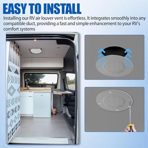 Calvana (2-Pack 6.5" RV Ceiling Vent Covers - Image 5