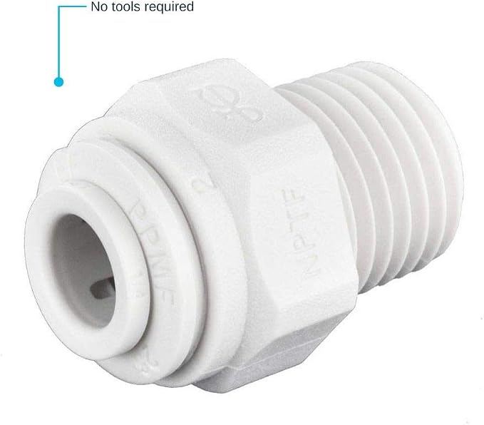 John Guest 1/4 Inch OD x 1/4 Inch NPT Straight Adapter, Push to Connect Plastic - Image 5