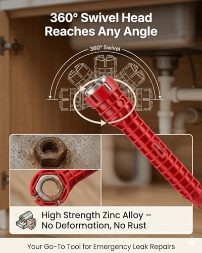 8 in 1 Multifunctional Sink Wrench, Faucet and Sink Installer Tool - Image 5