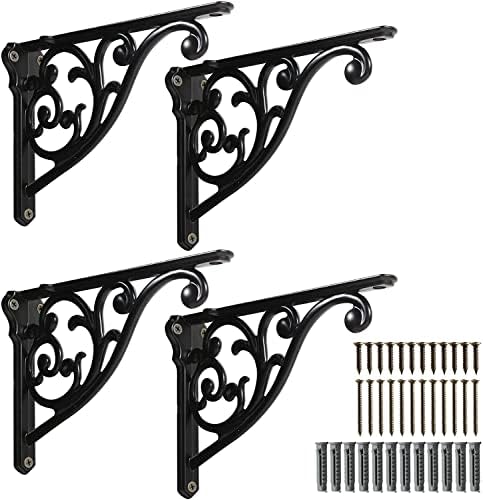 Khtumeware Ornate Decorative Shelf Brackets, 10 inch Big wall Mounted Shelving by khtumeware