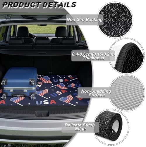 USA Flag Print Work Trunk Mat Heavy Duty Foldable Cargo Liner - Image 6