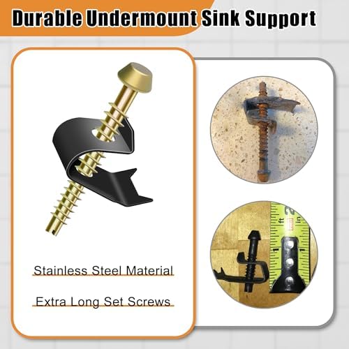 14 Pack Undermount Sink Clips, Countertops up to 1-1/2" Thick - Image 4