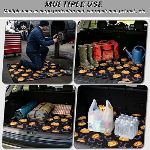 Pumpkin Witch All Purpose Trunk Mat Universal Waterproof Cargo Liner, Heavy - Image 3