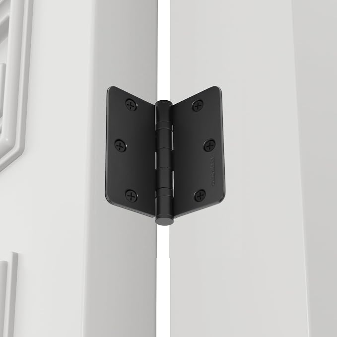 goldenwarm 3 Pack 304 Stainless Steel Door Hinges, Matte Black Non Removable - Image 6