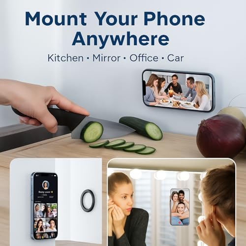 Magnetic Phone Wall Mount – Hands-Free Shower Mirror Holder & Car Sticker Stand - Image 3